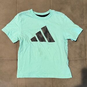 adidas Mint Green Tee with Camo Logo